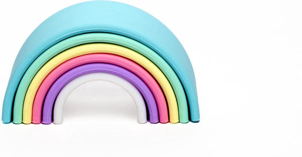6 RAINBOW PASTEL | bijtspeelgoed | bijtring | babyspeelgoed | tanden | bijtfiguur